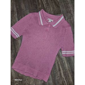 FULL TILT prep polo crop sweater